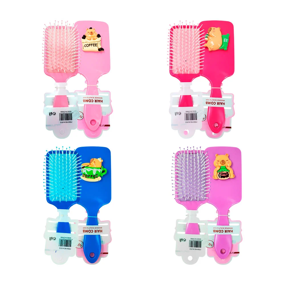 1pz cepillo rectangular para el cabello, figura 3d de capibara, color…