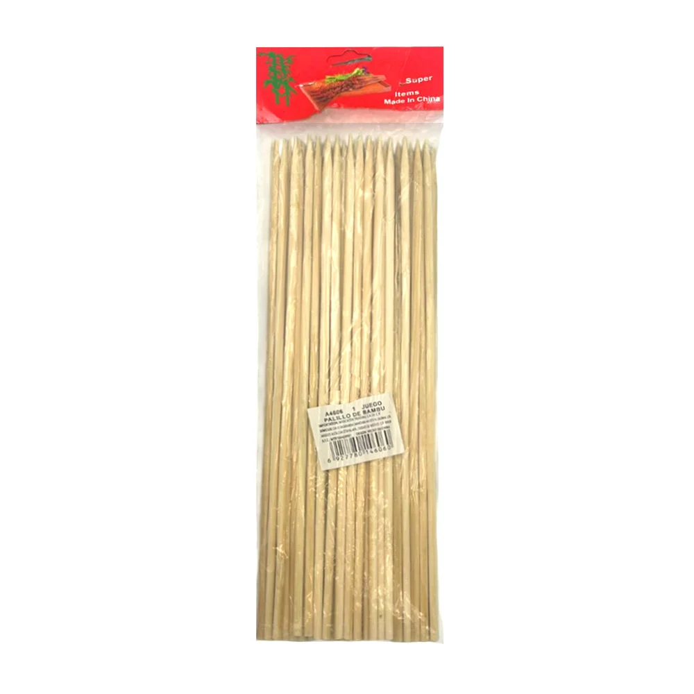 Paquete con 45 palillos largos de bambú para hacer brochetas, 25cm / …