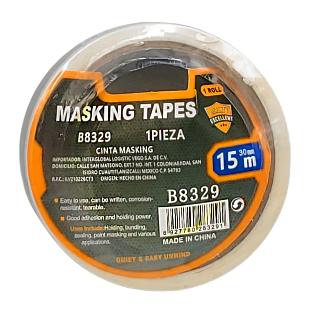 1pza Cinta masking tape de 50 metros con ancho de 30mm / b8329
