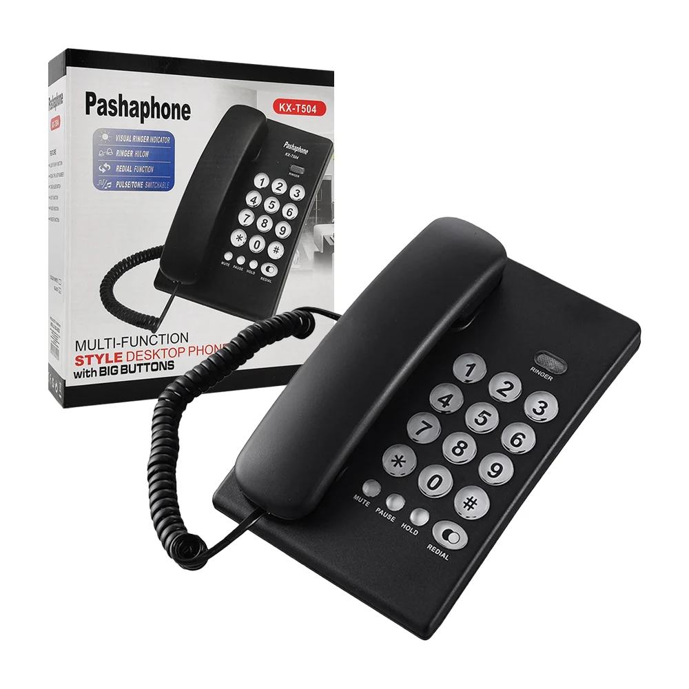 Teléfono alámbrico fijo pashaphone con 16 botones, varios colores / k…
