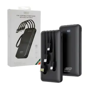 Power bank byz 10000mah, carga rápida, 4 cables de carga y múltiples …