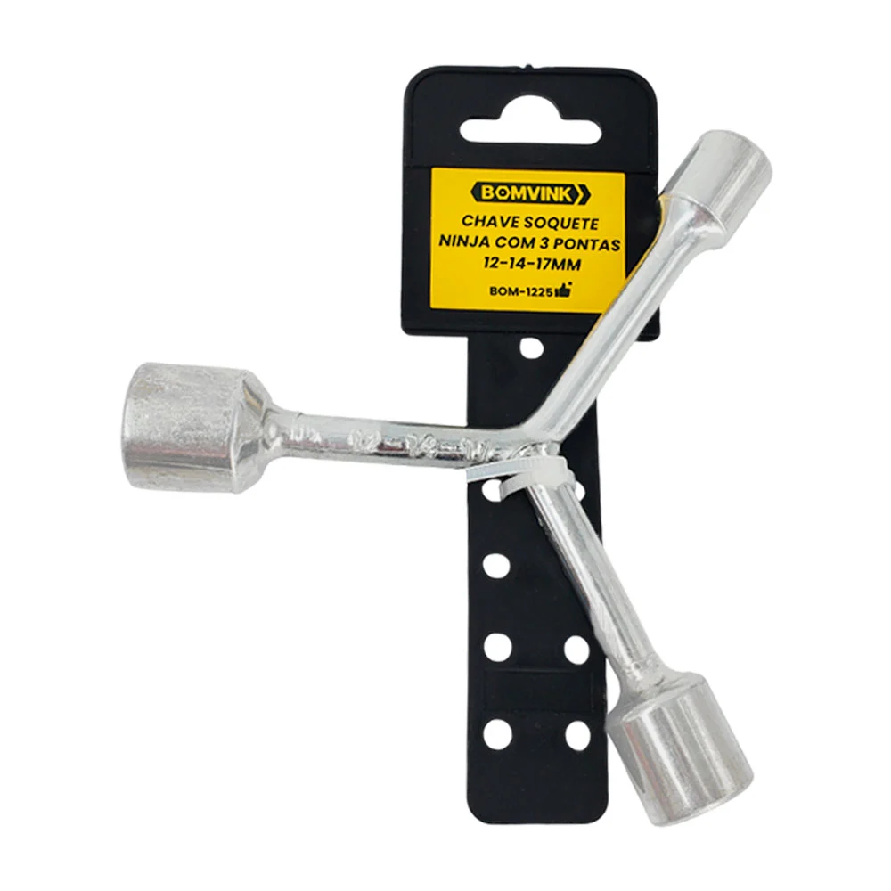 Llave metálica en forma de y, 3 puntas con medidas de 12, 14, 17mm