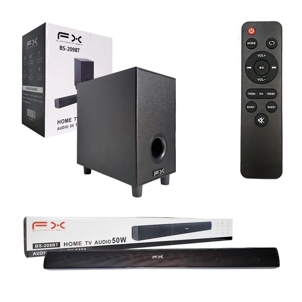 Barra de sonido fx para audio de tv en casa, potencia 50w / bs-209bt