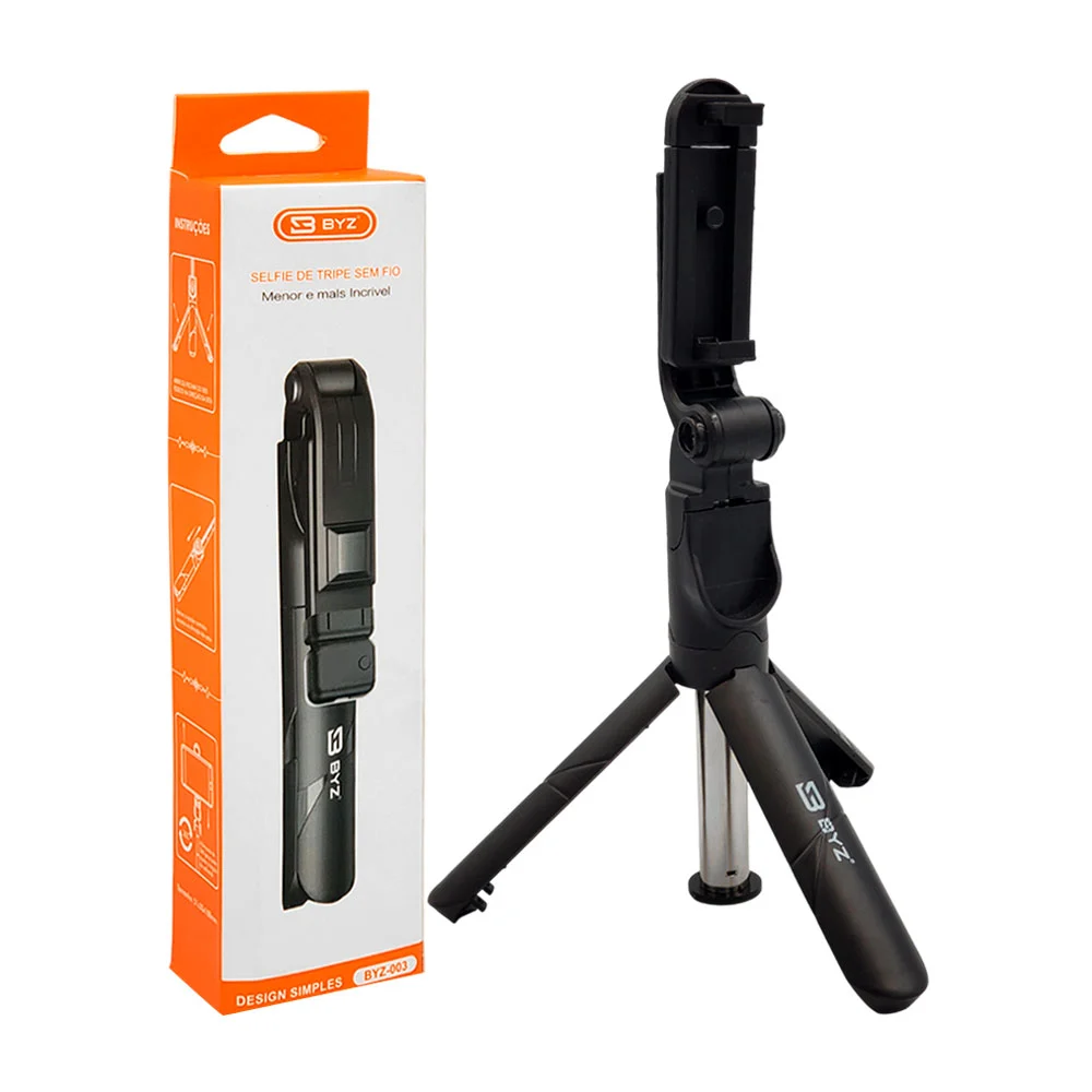 Selfie stick byz, inalámbrico, con giro 180, base tripie + luz led, v…