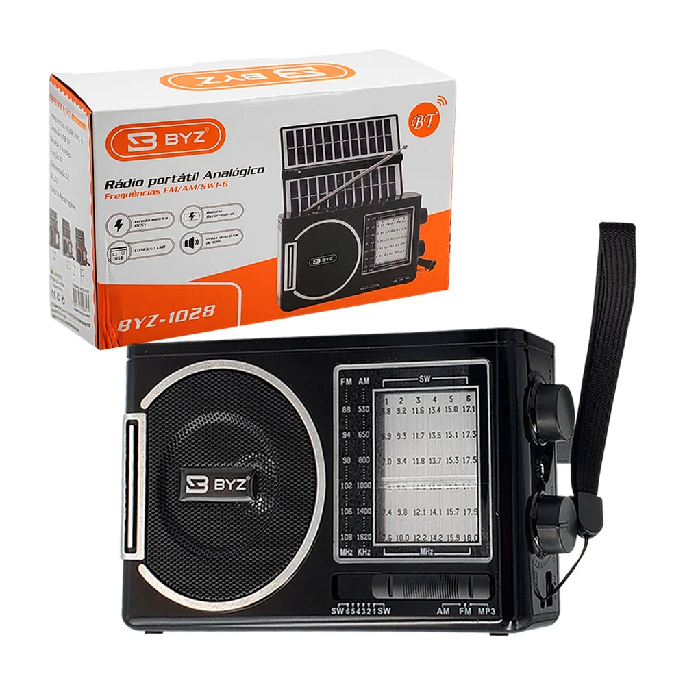 Radio byz portátil con diseño analógico-vintage, frecuencia fm-am + p…
