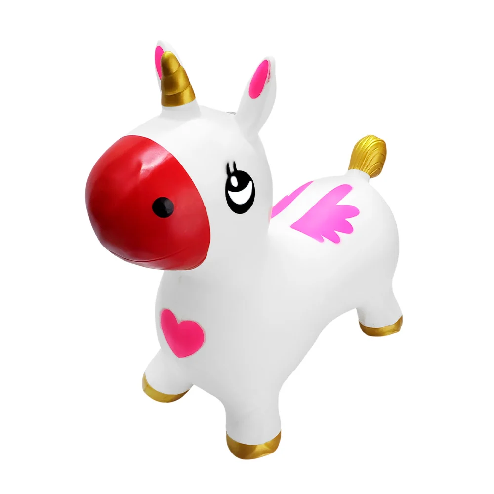 Unicornio inflable montable con luces y sonido, 66x55cm / c3514