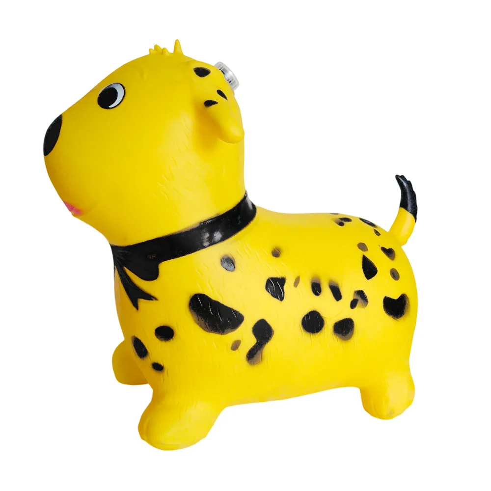 Perro montable inflable con sonido y estampado tipo manchas, varios c…