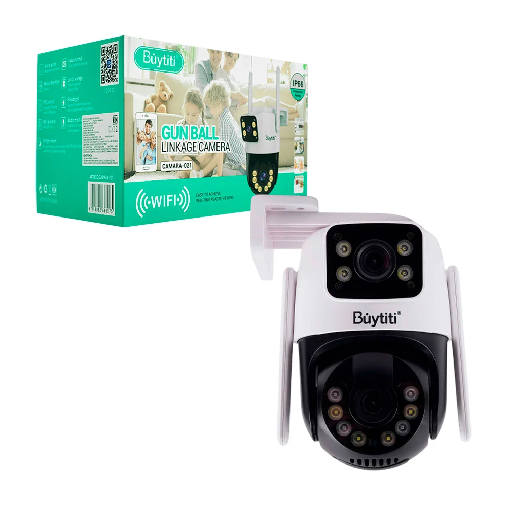 Cámara de seguridad inteligente para exteriores, con doble lente, dob…