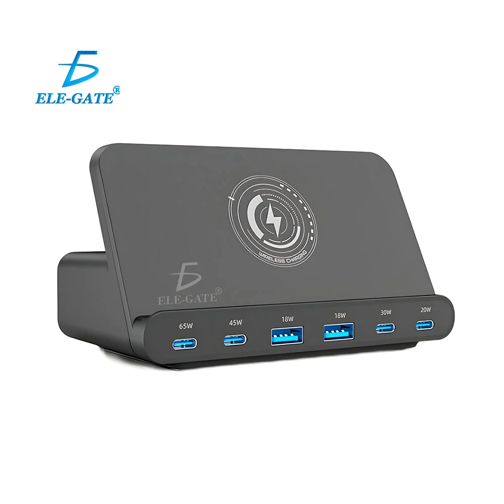 Cargador inalámbrico de escritorio para celular, 160w, 2 puertos usb …