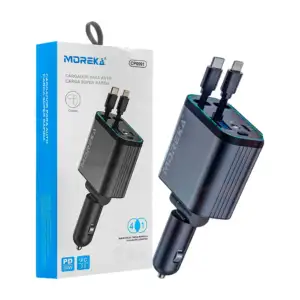 Plug cargador moreka carga rapida, puerto usb, tipo c, cable tipo c y…