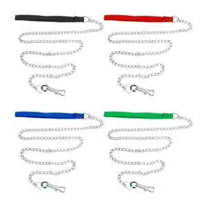 Correa de cadena cromada para mascota, 2cm x 1.2m, variedad de colore…