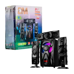 Bocina bluetooth con 3 altavoces, radio fm, múltiples conectores + lu…