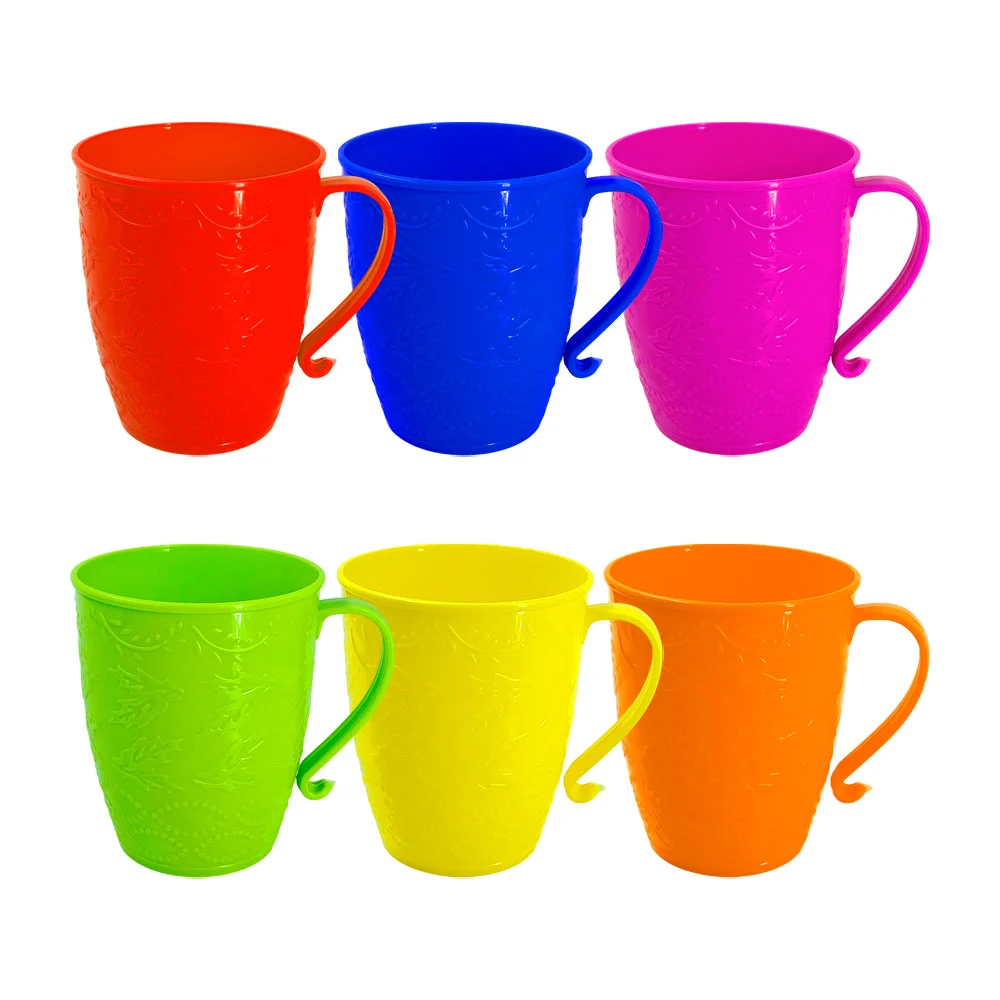 Taza de plástico con capacidad de 450ml, diseño relieve de hoja, vari…