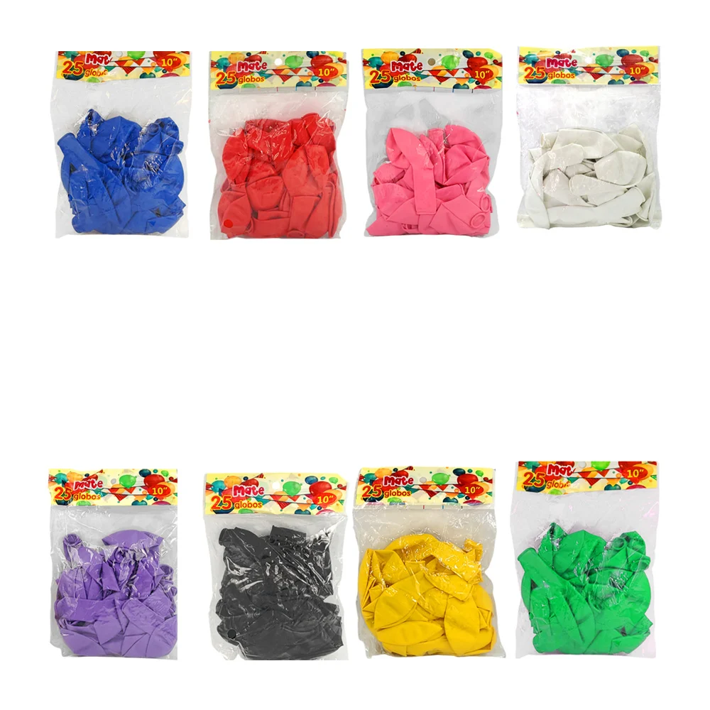 Paquete con 25 globos de latex de 10 pulgadas, variedad de colores / …