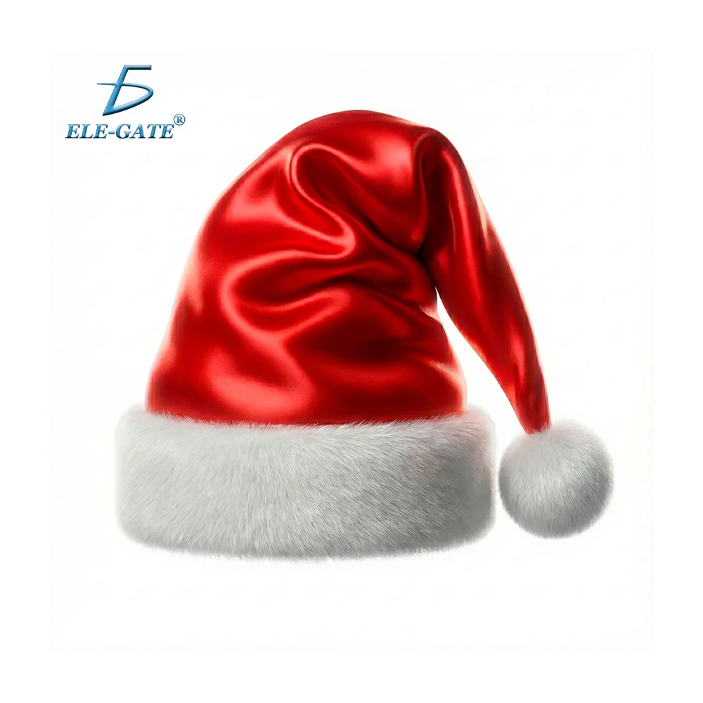 Gorro navideño de santa claus con acabado satinado, 40cm / fes.34.6
