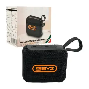 Bocina byz, pequeña, cuadrada portátil, sonido 180, puerto usb, tf y …
