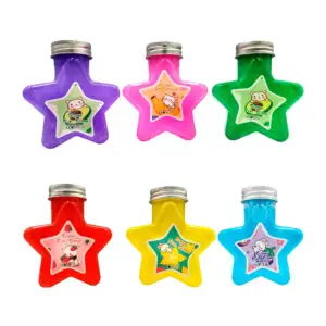 Bote slime brilloso en forma de estrella, variedad de colores / super…