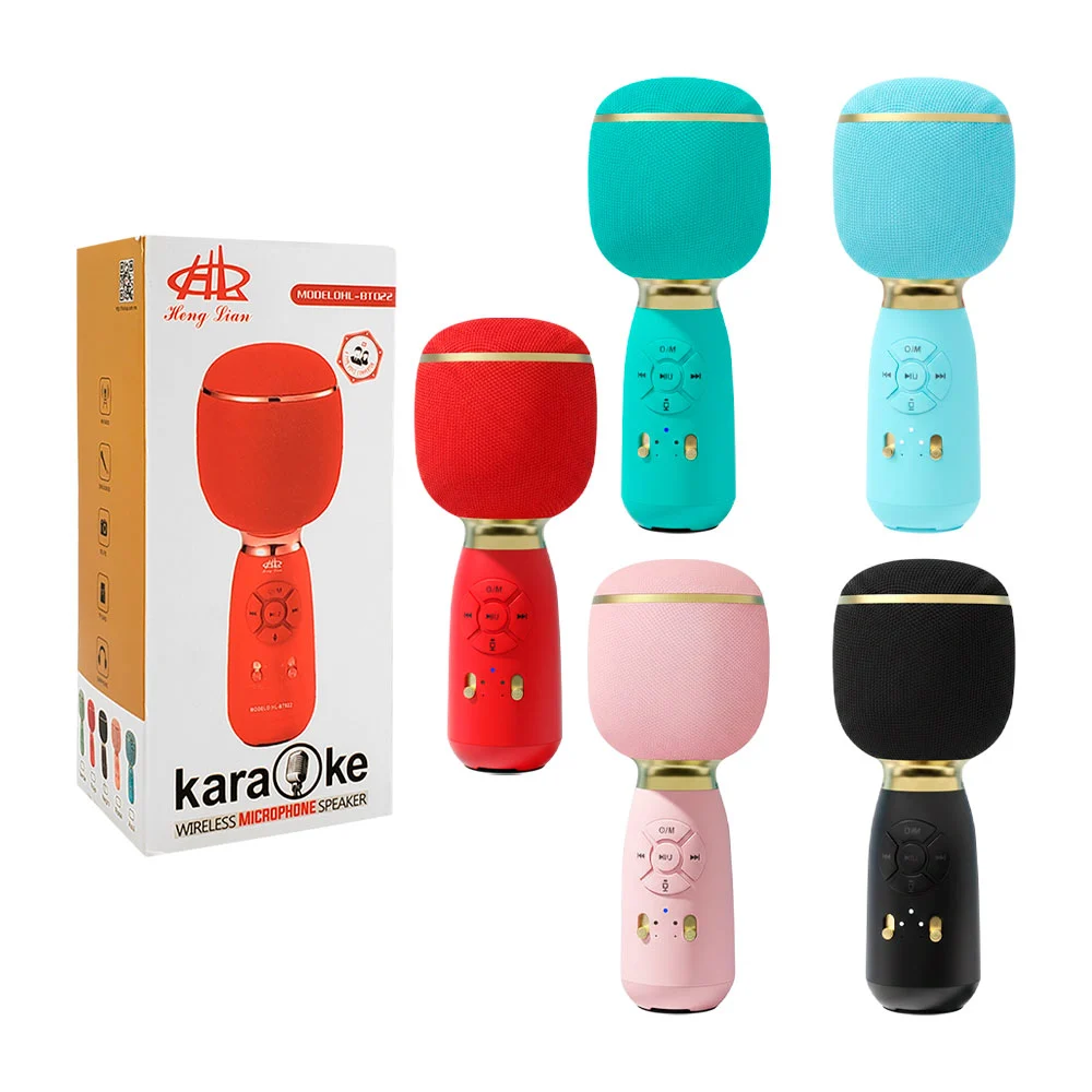Bocina inalámbrica en forma de micrófono, karaoke, fm radio, cambia d…