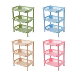 Estante organizador multiusos de plástico con 3 niveles, variedad de …