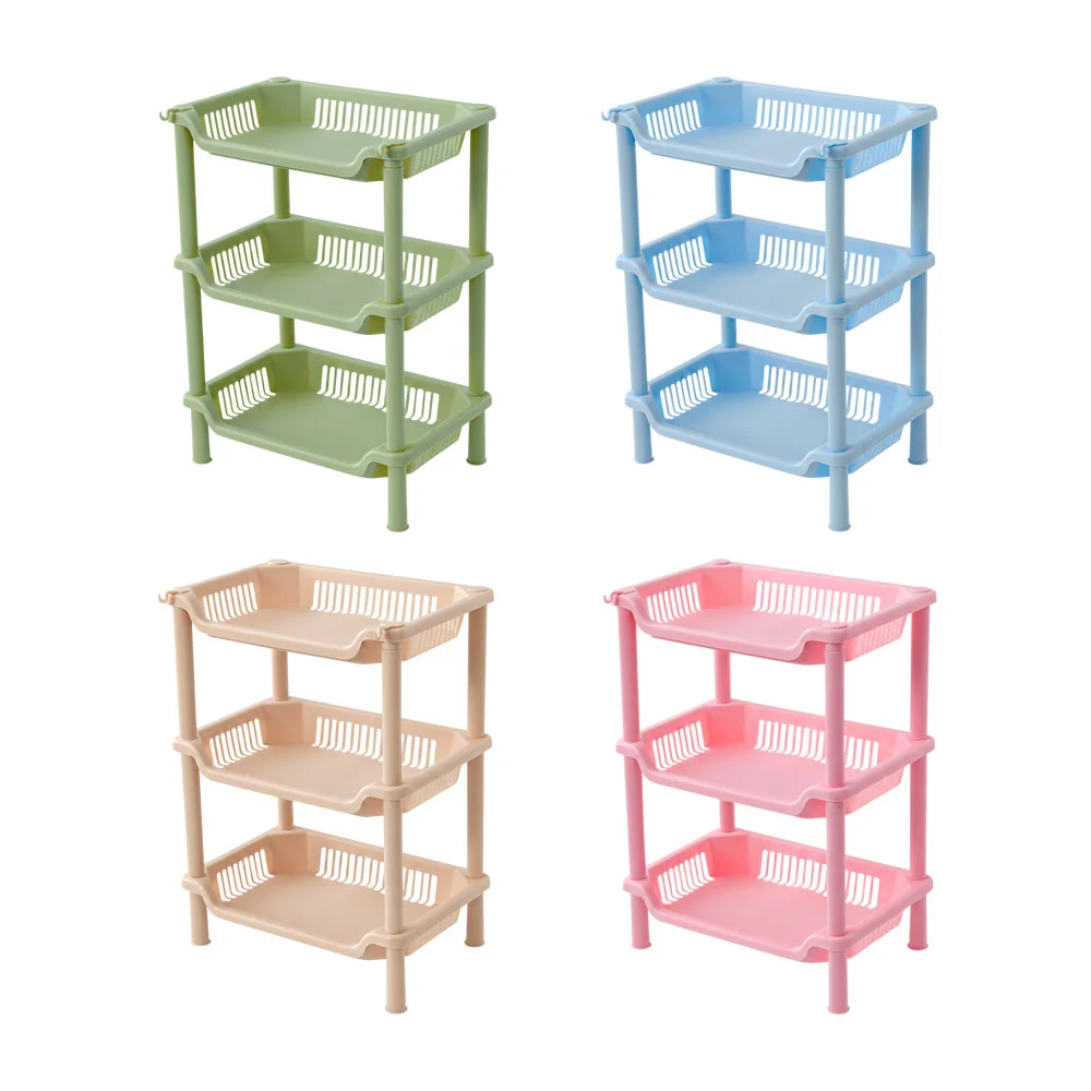 Estante organizador multiusos de plástico con 3 niveles, variedad de …