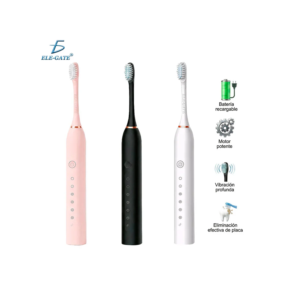 Cepillo de dientes eléctrico con diseño ergonómico, variedad de color…