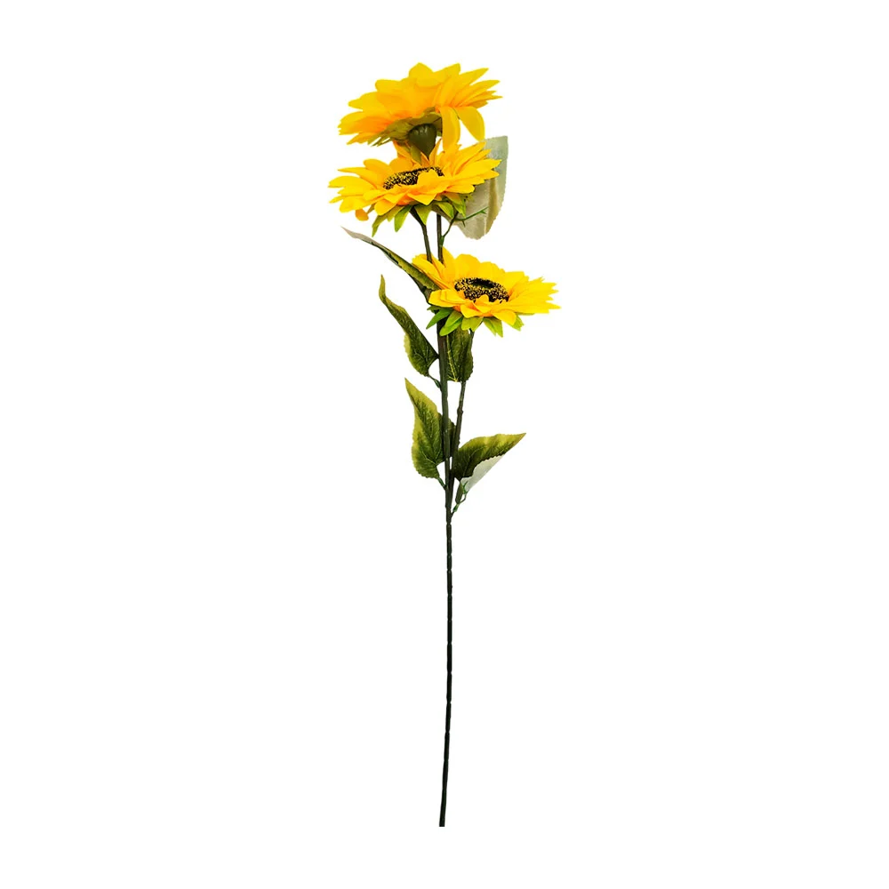 1pz vara decorativa con 3 flores de girasol de diferentes medidas, 84…