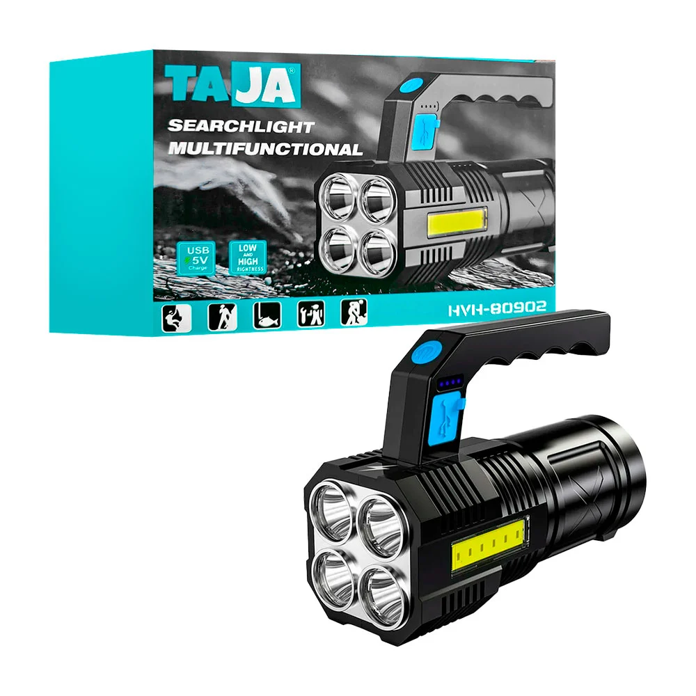Lámpara linterna con 4 leds de alta potencia, multifuncional para uso…