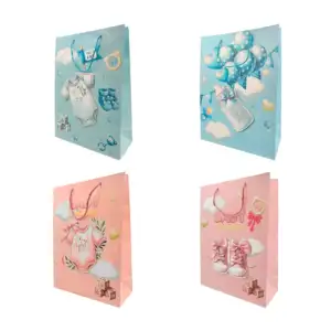 Bolsa de regalo 30x12x41.5, temática baby shower, efecto 3d y detalle…