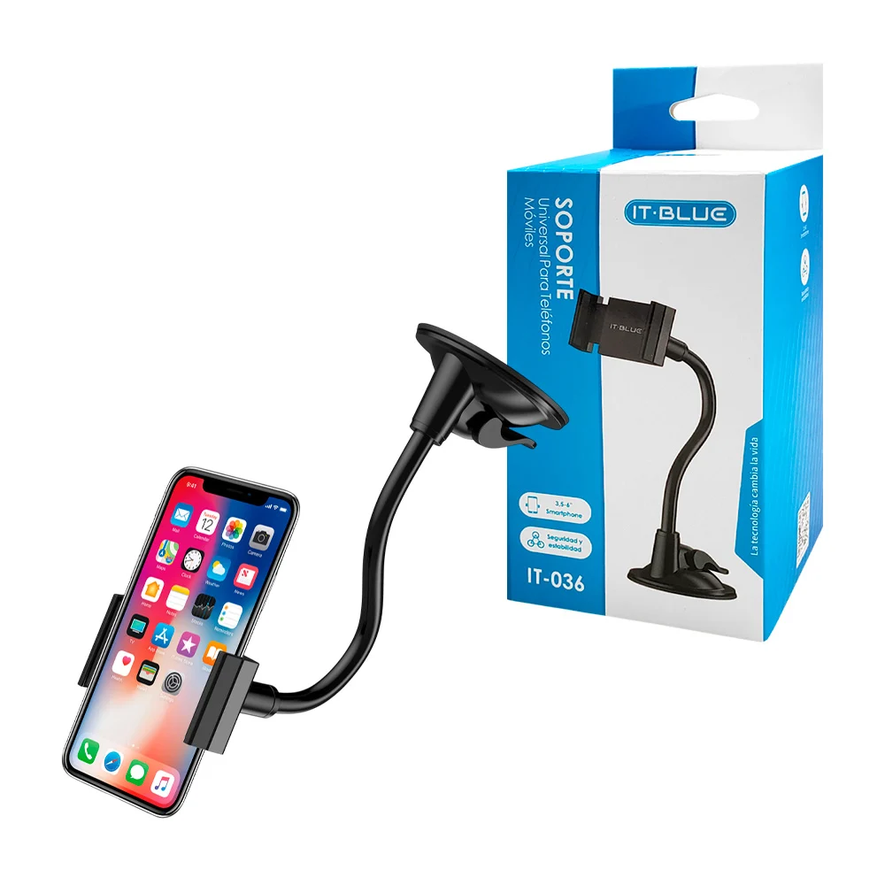 Soporte universal con ventosa para celular, ajustable a varios modelos