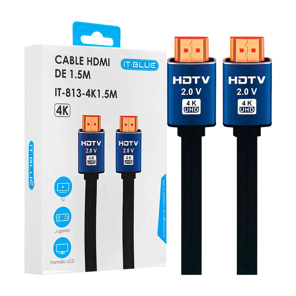 Cable hdmi de 1.5m, macho a macho 2.0v, definición 4k