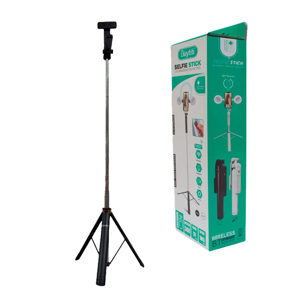 Selfie stick con tripie + aro de luz, soporte para el celular con gir…