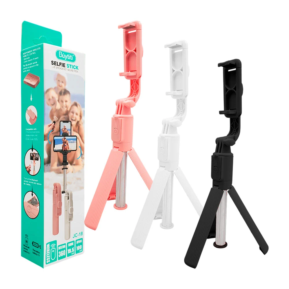 Selfie stick con tripie, soporte para el celular con giro 360 + contr…
