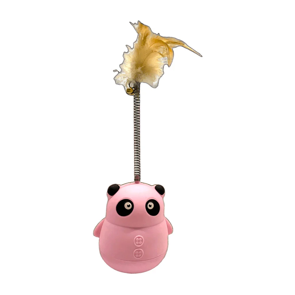 Juguete para gato en forma de oso, dispensador de premios, con plumas…