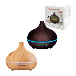 Humidificador difusor con diseño tipo madera y capacidad para 550ml, …