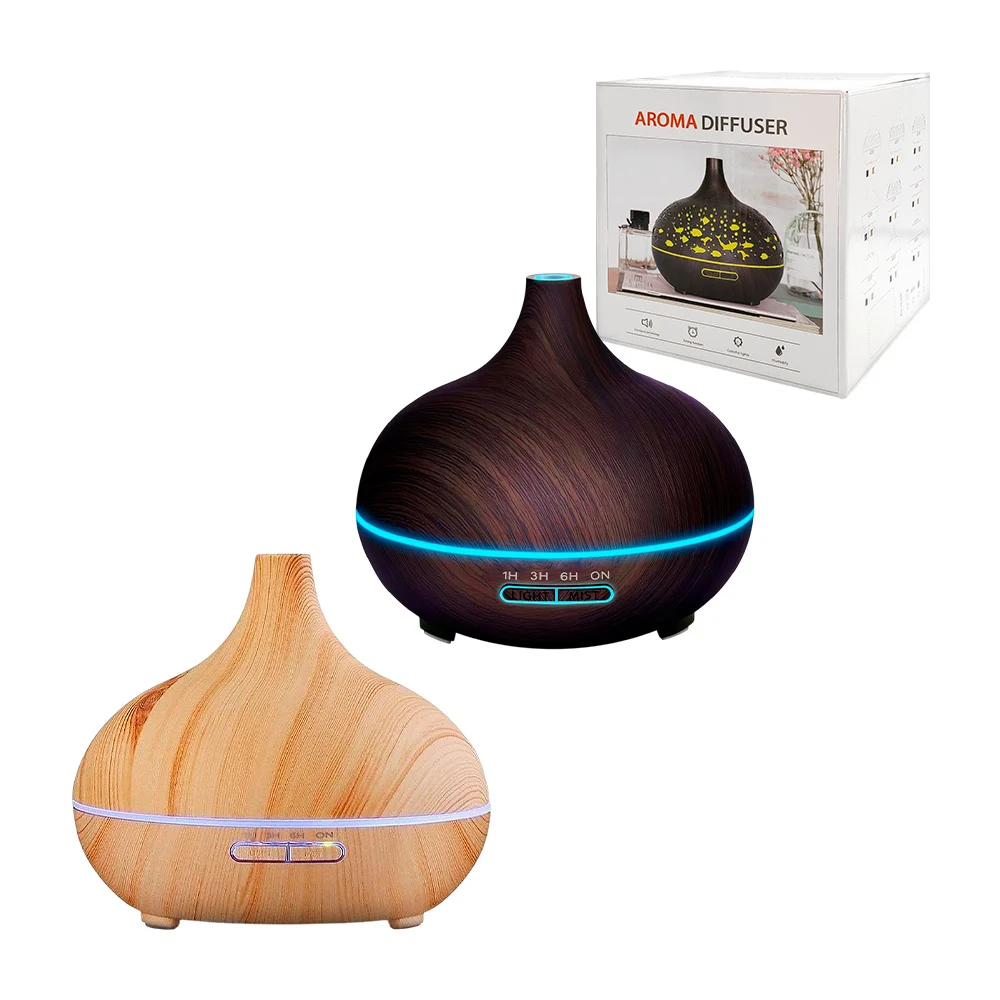 Humidificador difusor con diseño tipo madera y capacidad para 550ml, …