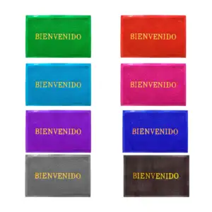 Tapete antiderrapante, rectangular, con frase de Bienvenido - Welcome…
