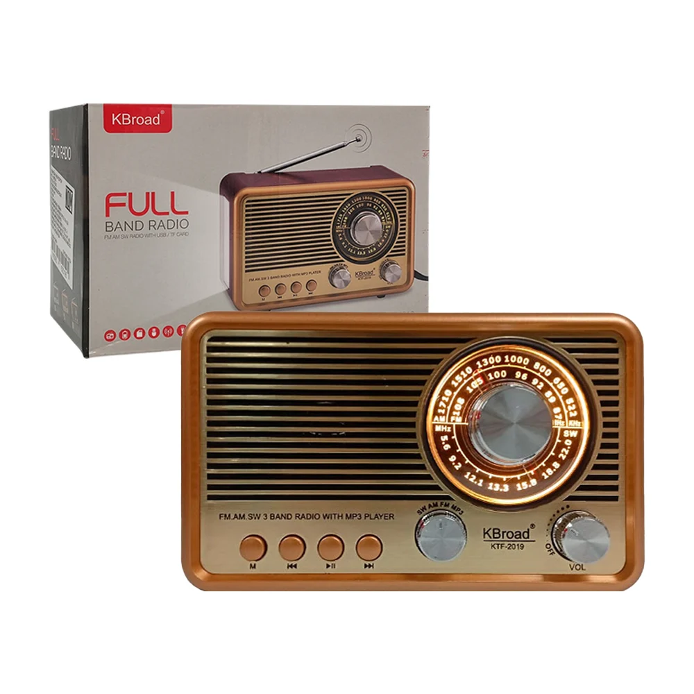 Radio bocina bluetooth vintage de 3 bandas, con reproductor mp3 + lin…