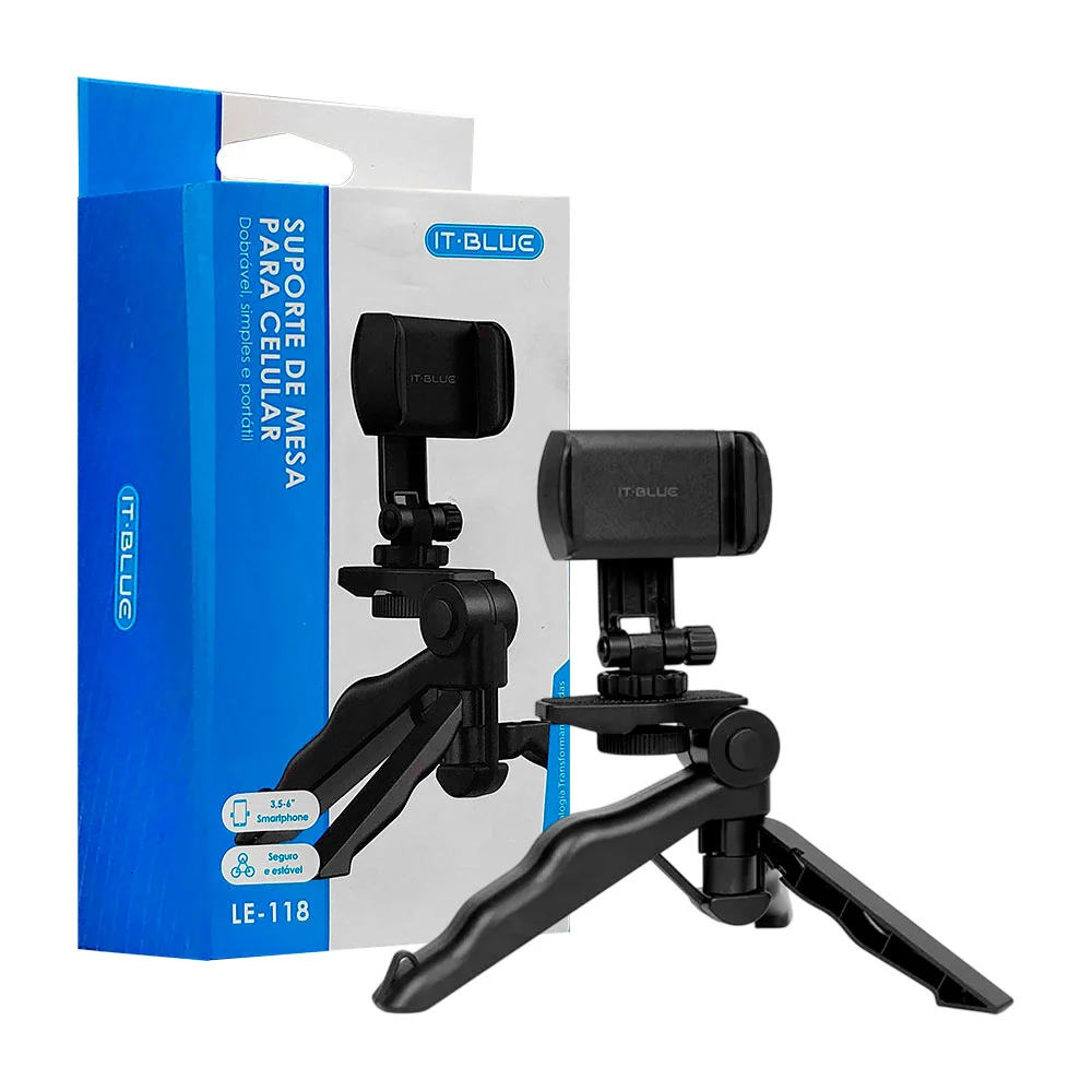 Soporte portatil de mesa para celular, ajustable, rotación de 360 gra…