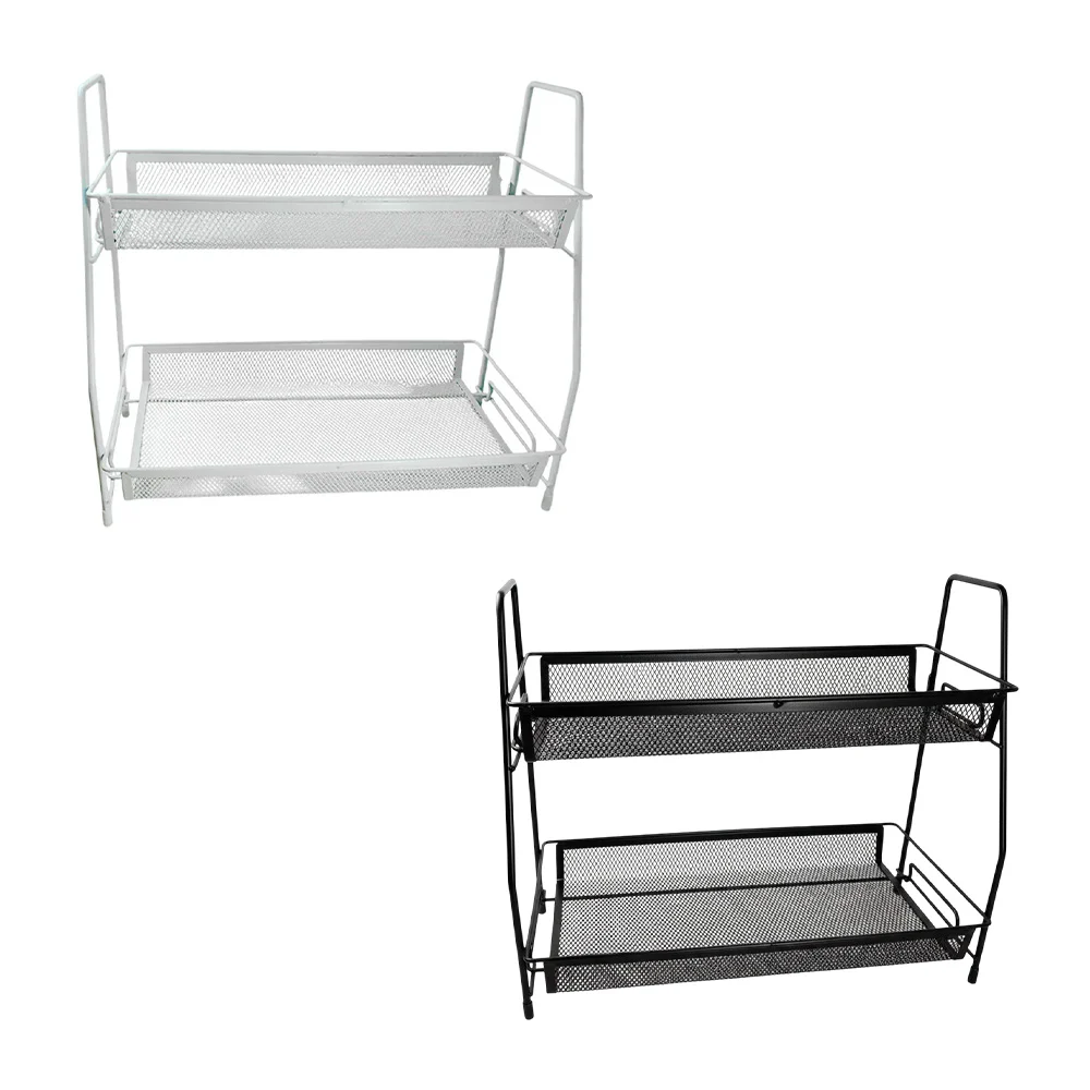 Estante organizador rectangular metálico de 2 niveles / lianfa / lf-t…