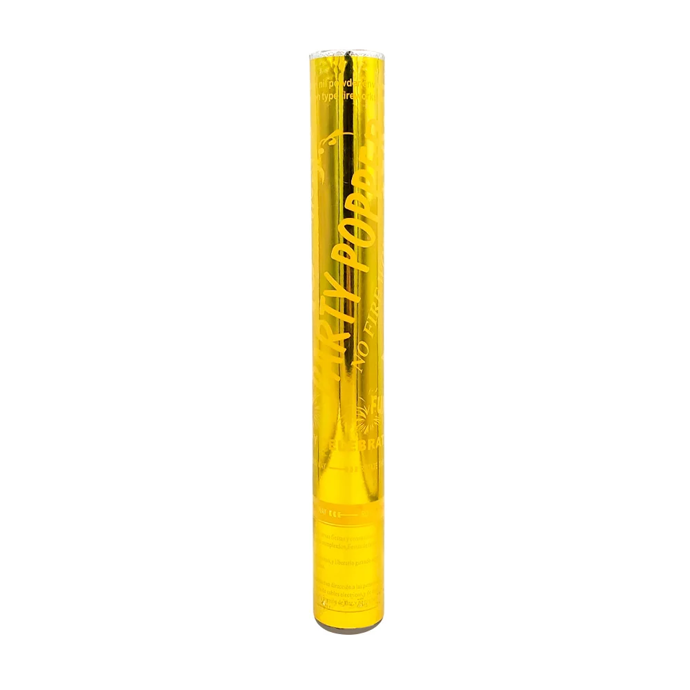 Bazuca cañón party Popper de 28cm en color dorado / li-3
