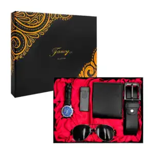 Kit de regalo con cartera, encendedor, reloj de mano, cinturón y lent…