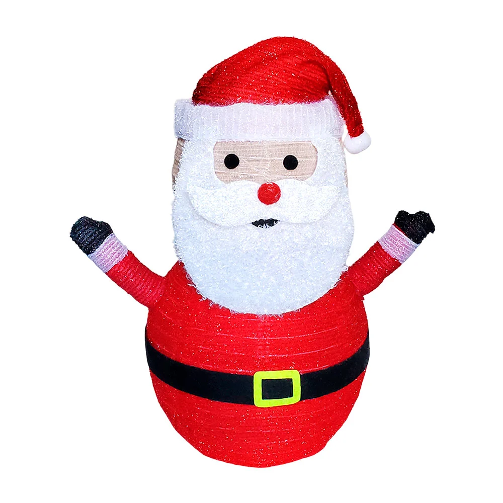 Pantalla plegable navideña con luz led y forma de santa, 42cm / lu7904