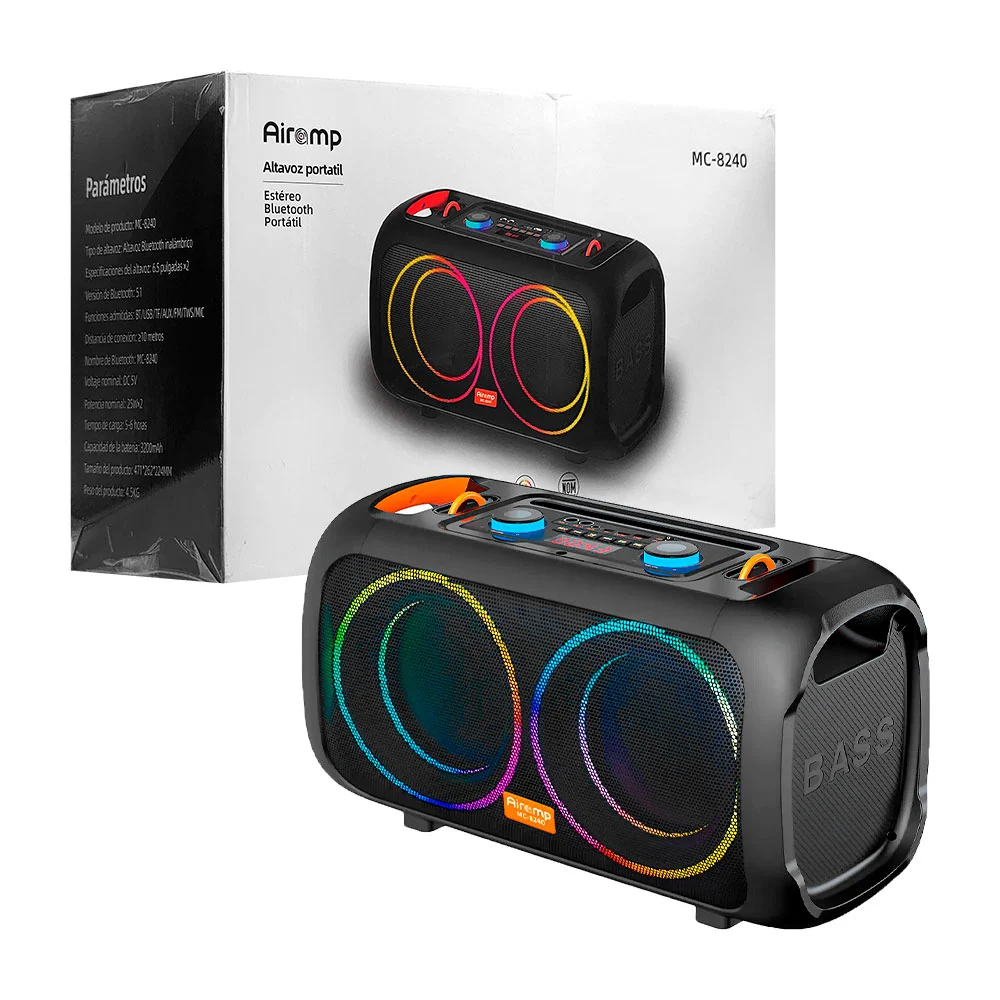 Bocina rectangular 6.5inx2, doble altavoz, doble perilla de sonido, r…