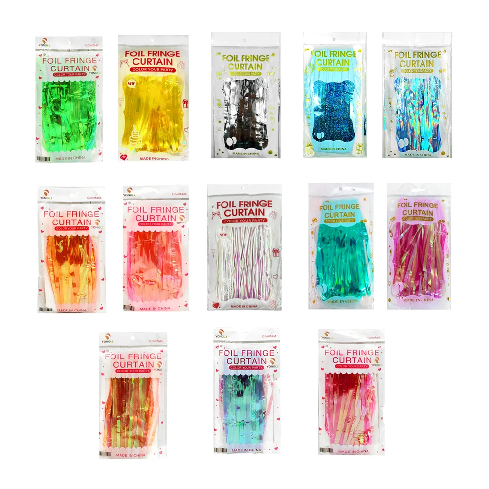 Cortina metálica con efecto tornasol para fiesta, variedad de colores…