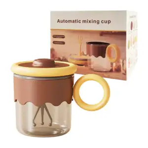 Taza mezcladora 400ml de plástico, asa circular, recargable, variedad…