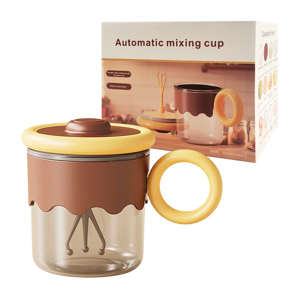 Taza mezcladora 400ml de plástico, asa circular, recargable, variedad…