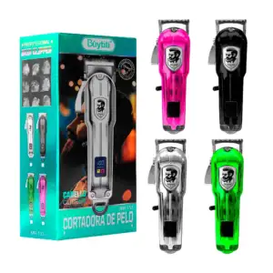 Máquina rasuradora profesional, metálica con estampado de barbería + …