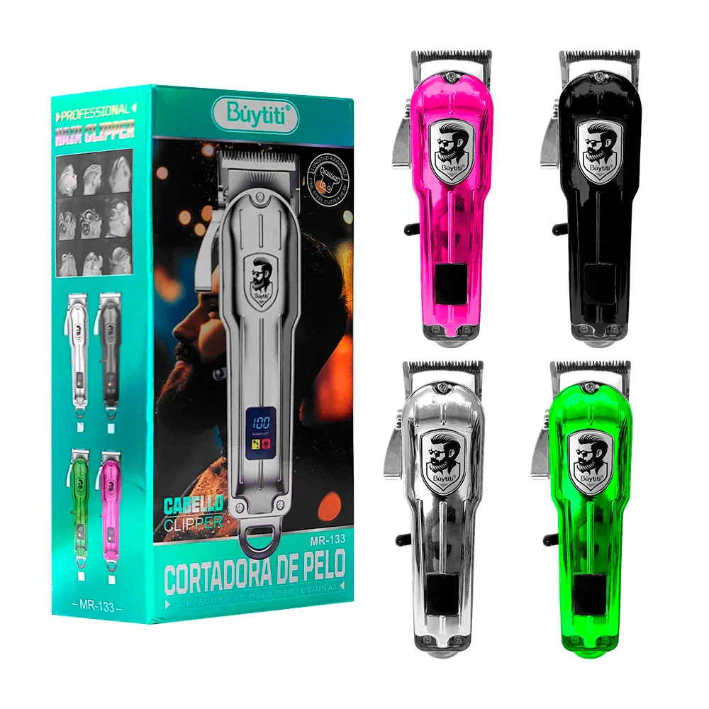 Máquina rasuradora profesional, metálica con estampado de barbería + …