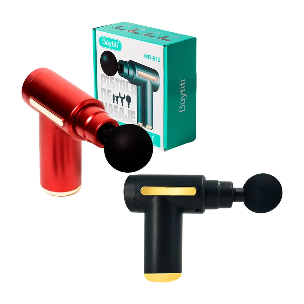 Pistola mini masajeadora fascial muscular, con 4 cabezales intercambi…
