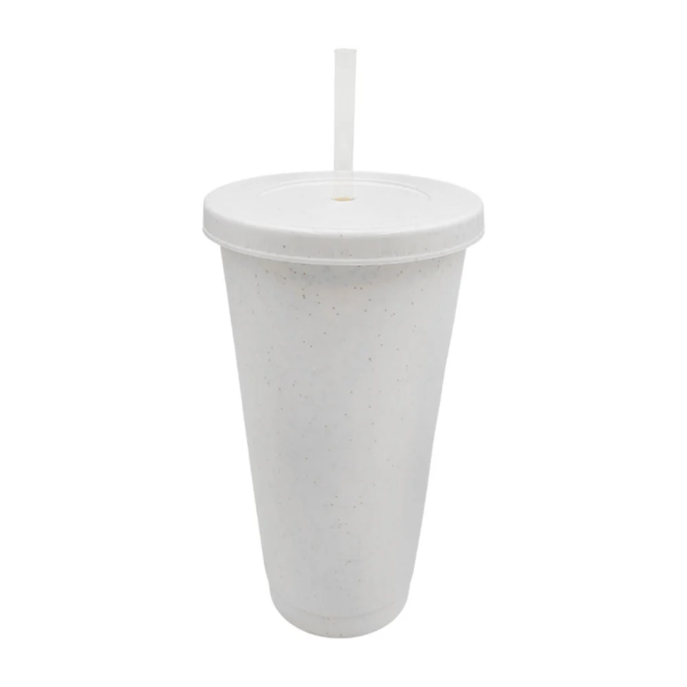 Vaso de plástico con tapa, diseño liso con detalles de glitter, 20oz …